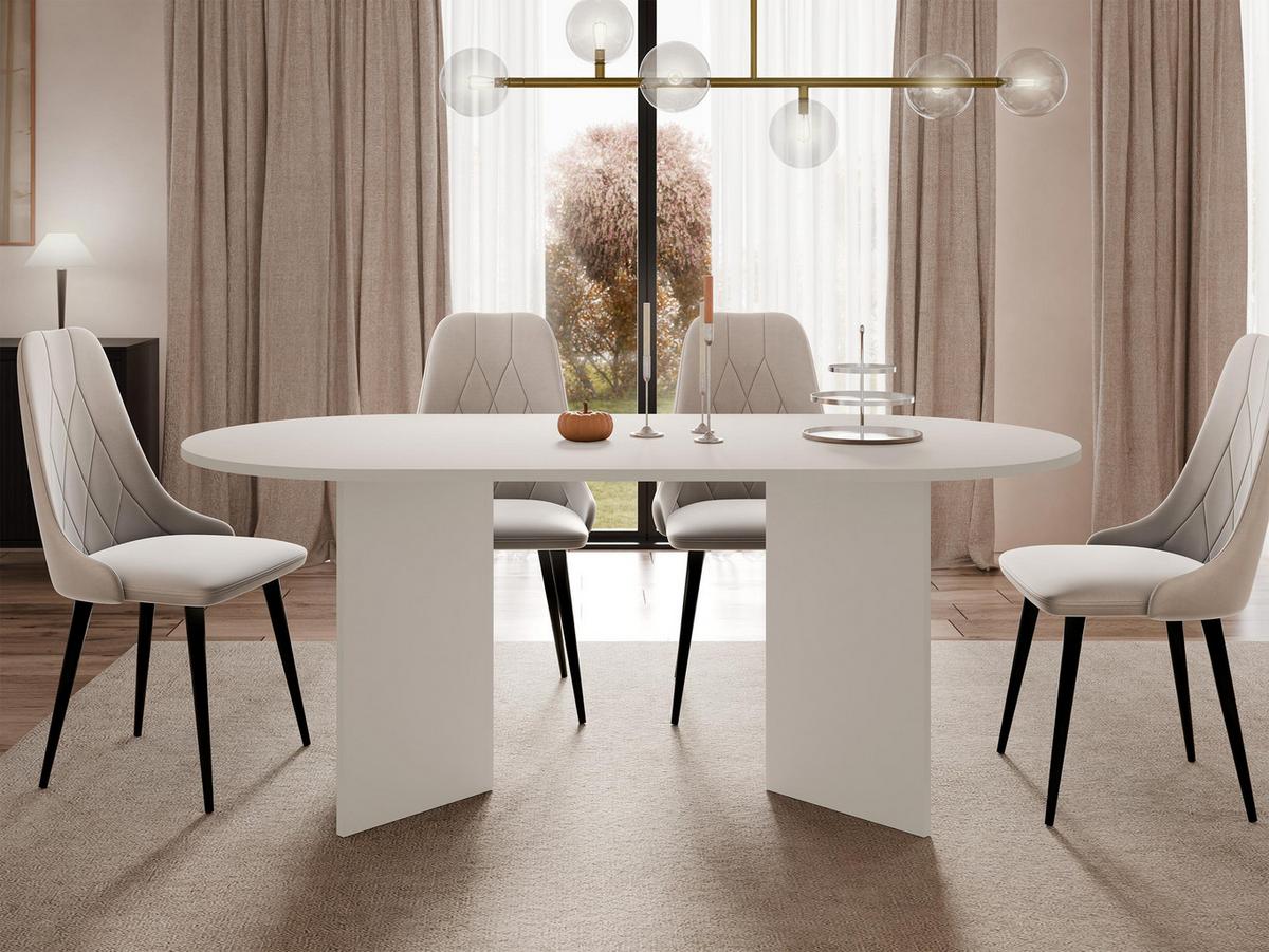 ESSTISCH Gelizo 22 mm - Sandfarben/Beige, Holzwerkstoff (90/185/75cm) - MIRJAN24