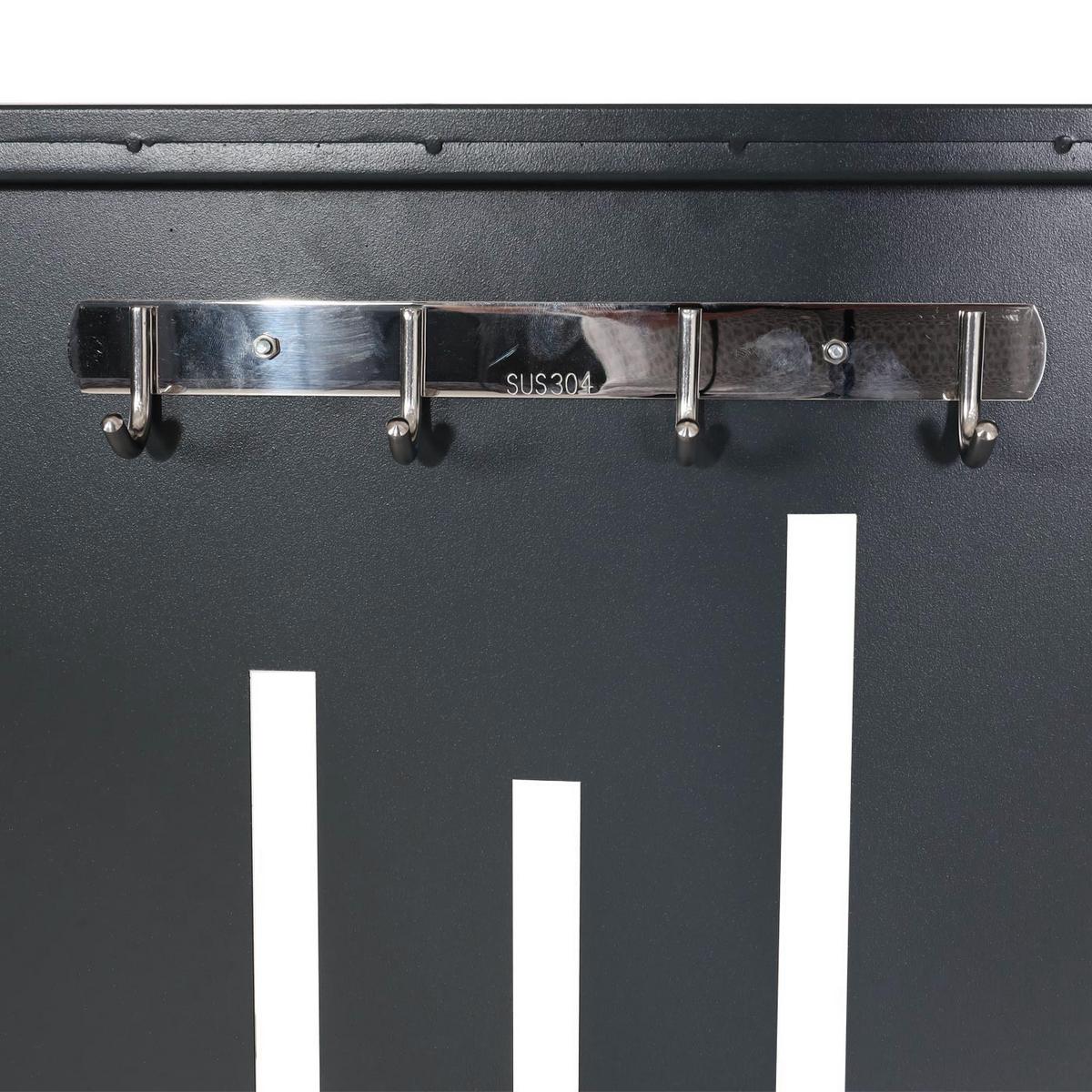 2ER-FAHRRADGARAGE Anthrazit - Anthrazit, Metall (202/121/100cm) - MCW