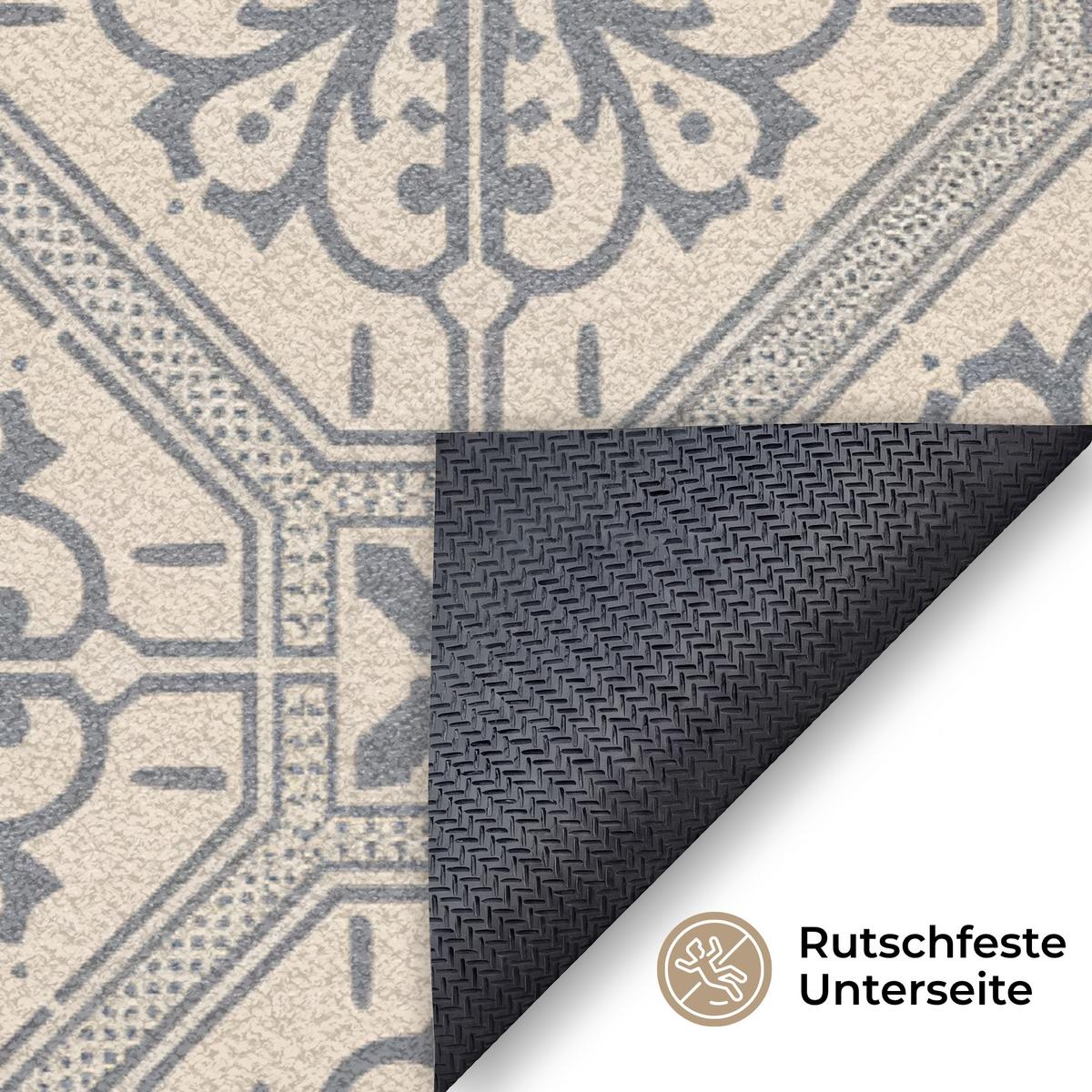 FUSSMATTE Willkommen - Klassisch - Grau Flurteppich 180x120 cm - Beige, Kunststoff (180/0.4cm) - MuchoWow