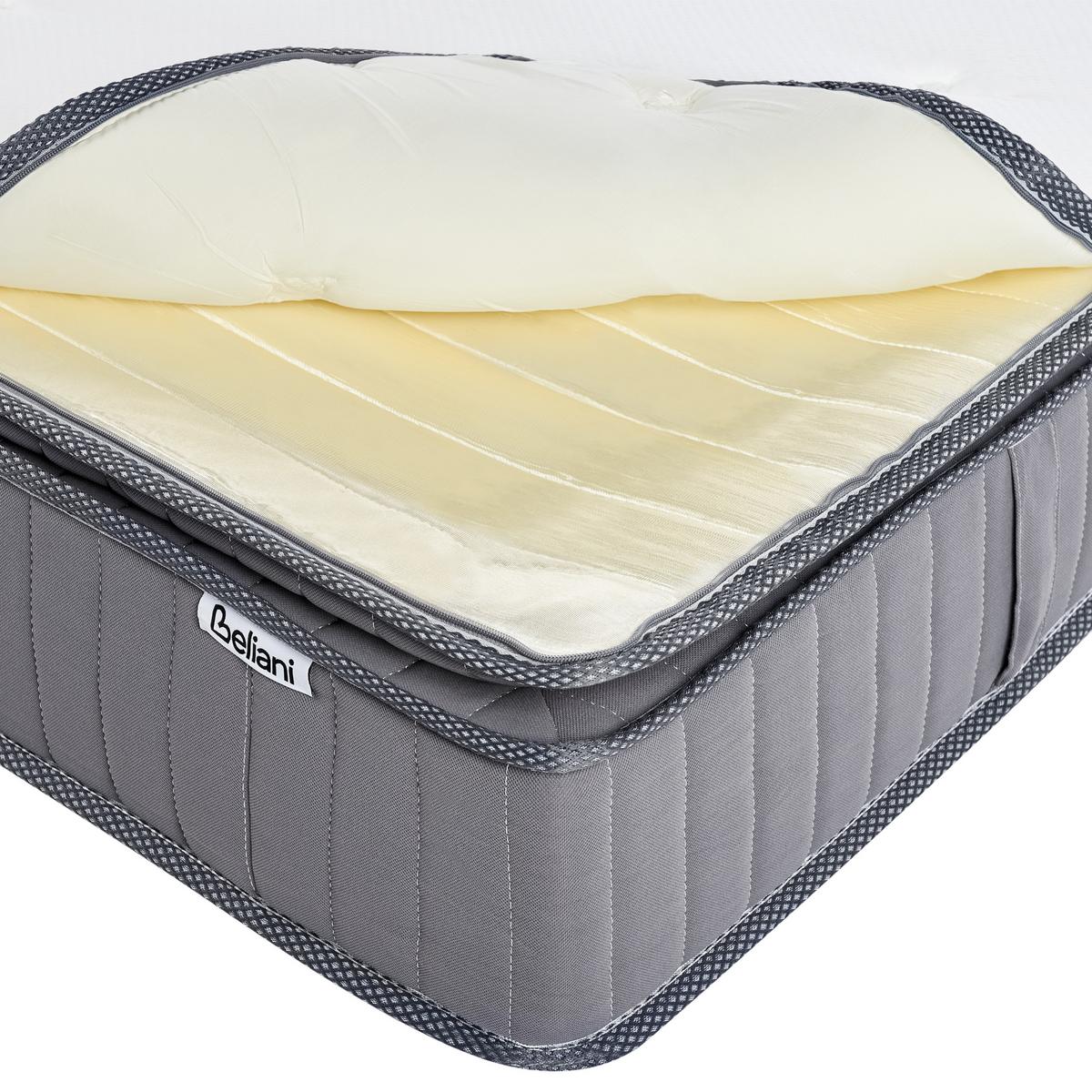 GEL-MEMORYSCHAUM-TASCHENFEDERKERNMATRATZE H2/3 Mittel 180/200 cm Pleasant - Weiß, Textil (180/200cm) - Beliani
