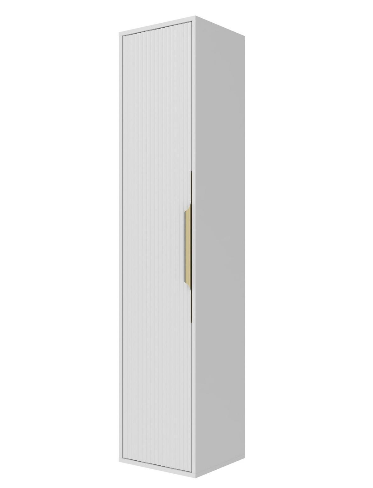 BADEZIMMERSCHRANK Rimini mit 1 Tür Weiß Matt - 38 x 33 x 170 cm - Weiß, Holz (33/170/38cm) - Badplaats