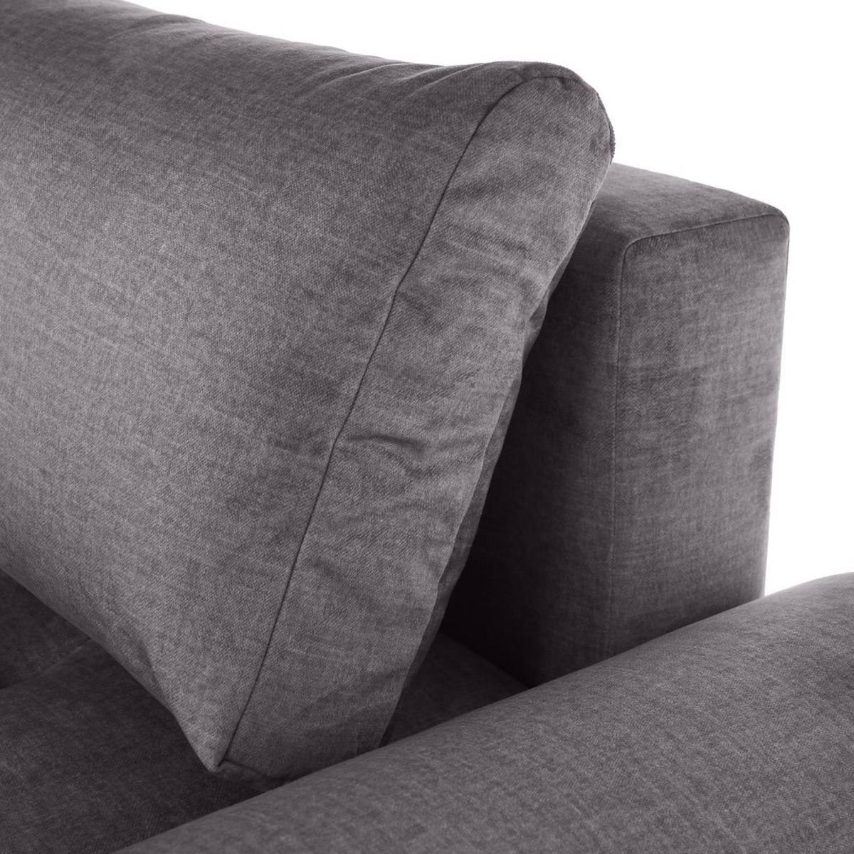 WOHNLANDSCHAFT Costa U Grau - Schwarz/Grau, Kunststoff/Textil (367/80/169cm) - Beautysofa