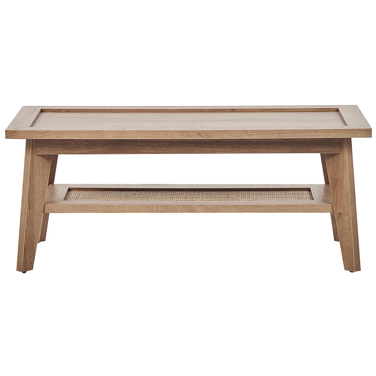 COUCHTISCH heller Holzfarbton 100/50 cm Simla - Hellbraun, Holzwerkstoff (50/100/40cm) - Beliani