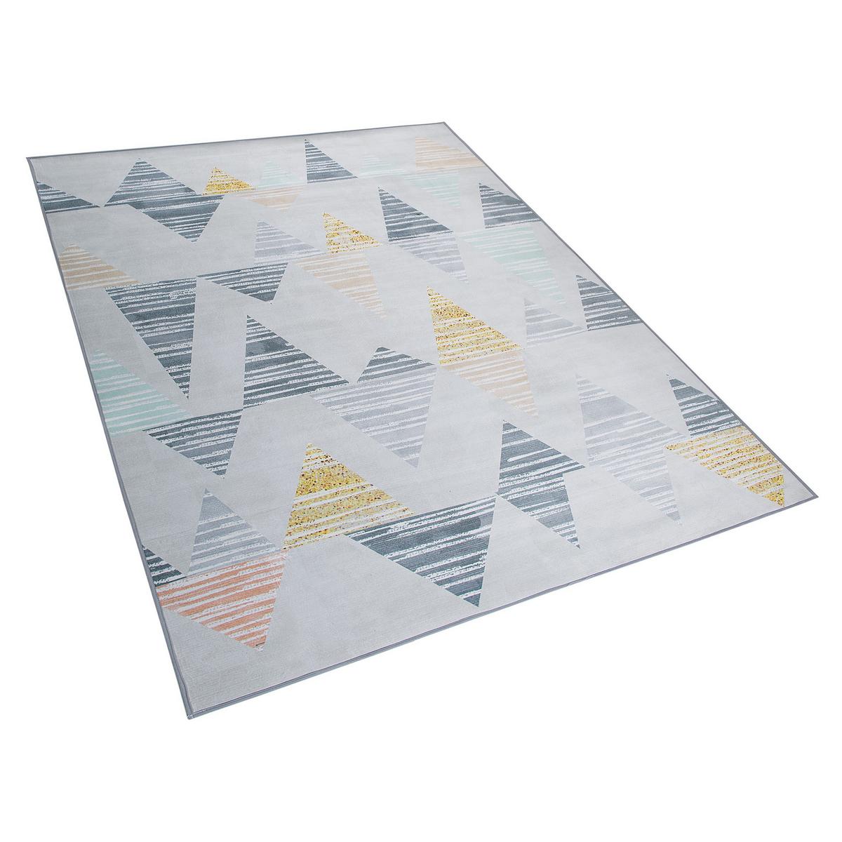 KURZFLOR-TEPPICH Yayla 230/160 cm - Grau, Kunststoff (160/230cm) - Beliani