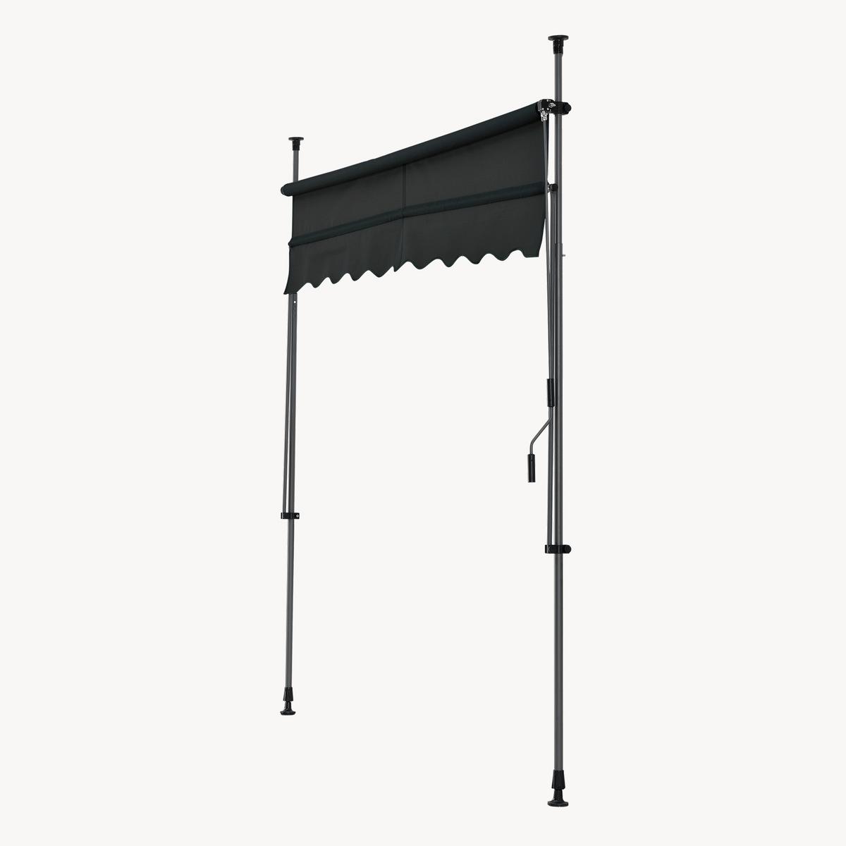 KLEMMMARKISE Stem - Schwarz, Textil/Metall (400/309/120cm) - pro.tec