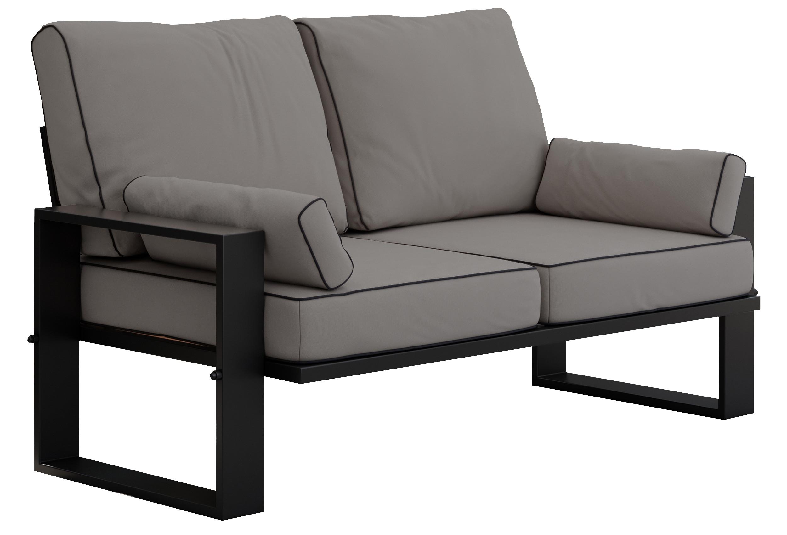 LOUNGESOFA Elba 2 Sitzer - Grau - Grau, Textil (150/90/87cm) - MKS