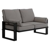 LOUNGESOFA Elba 2 Sitzer - Grau - Grau, Textil (150/90/87cm) - MKS