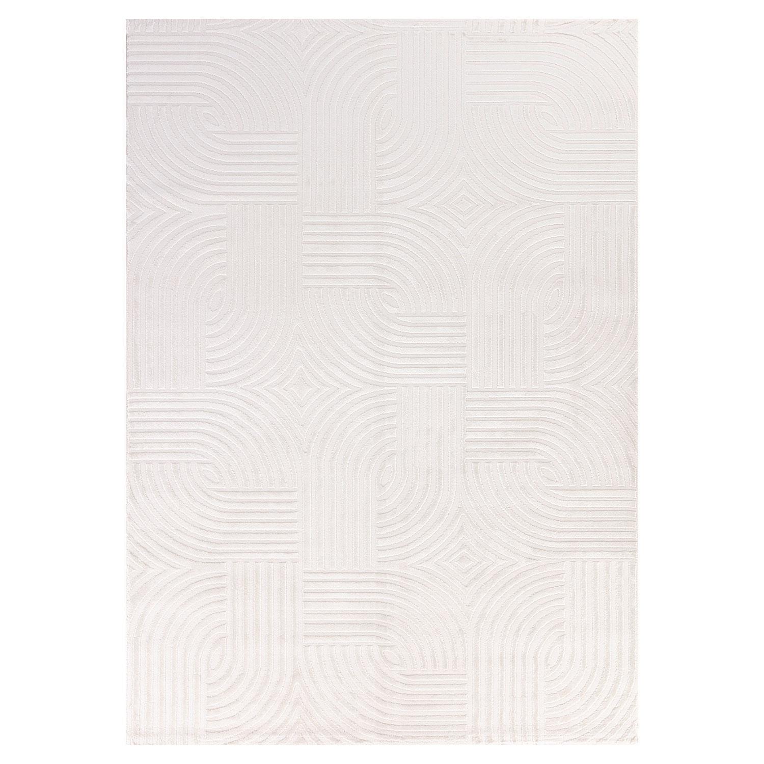 TEPPICH Kurzflor ILLER in Creme, mit 3D-Design, aus Jute, 280 x 370 cm - Beige, Textil (370/280cm) - KADIMA DESIGN
