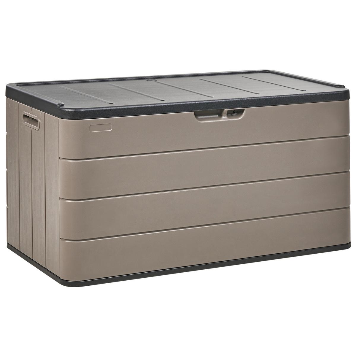 AUFBEWAHRUNGSBOX 116/ 60 cm Braun Milies - Schwarz/Braun, Kunststoff (116/60/60cm) - Beliani
