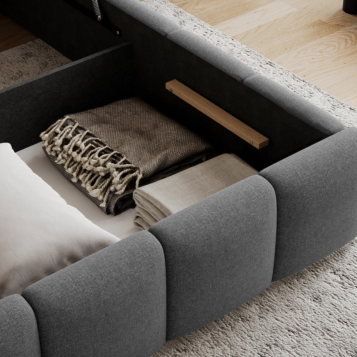BOXBETT 180/200 Klaus Grau - Grau, Holz (180/200cm) - Petits-meubles