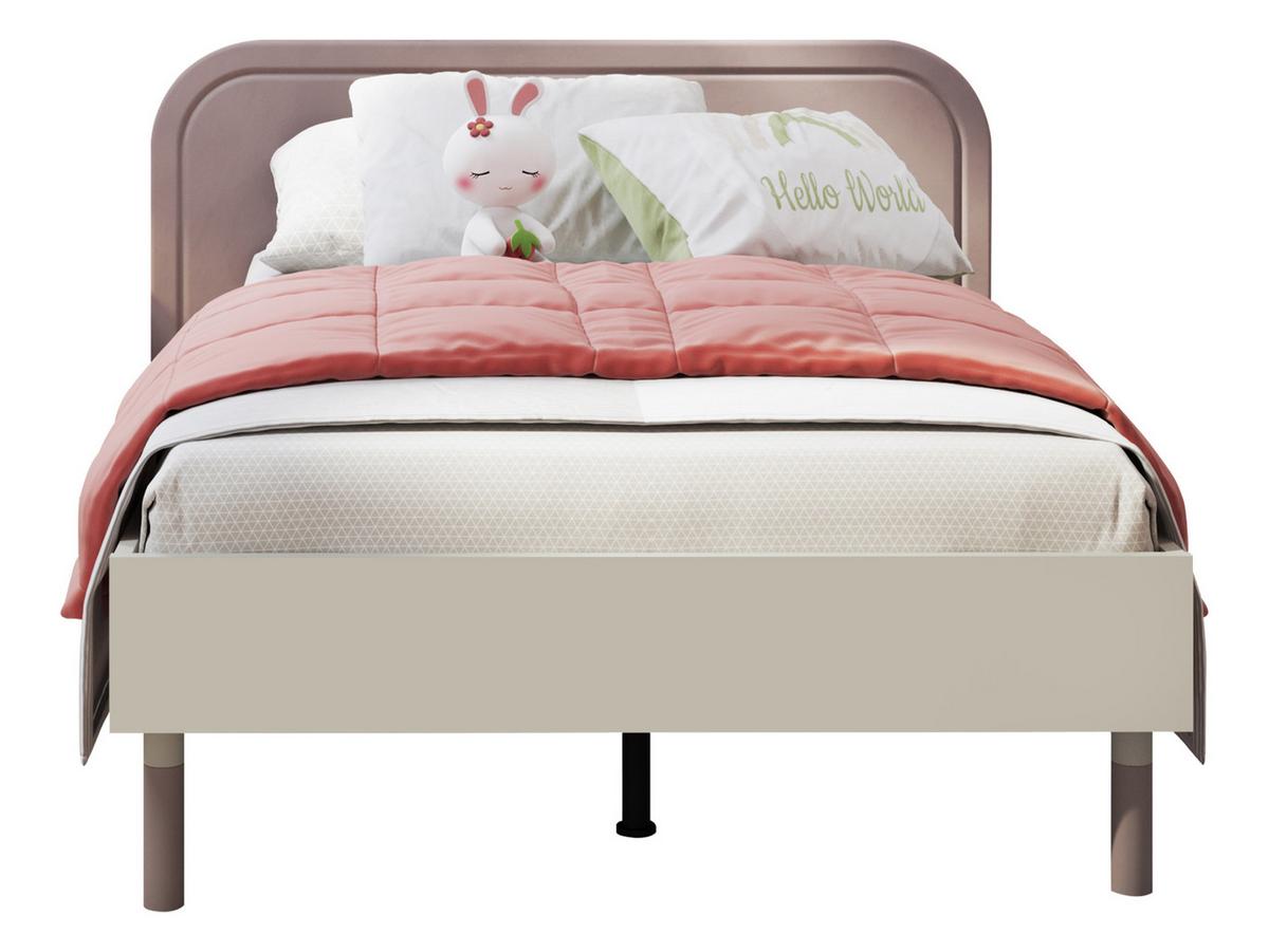 JUGENDBETT Harmony 120 HR09 - Kaschmir/Trüffeleichefarben, Holzwerkstoff/Metall (120/200cm) - MIRJAN24