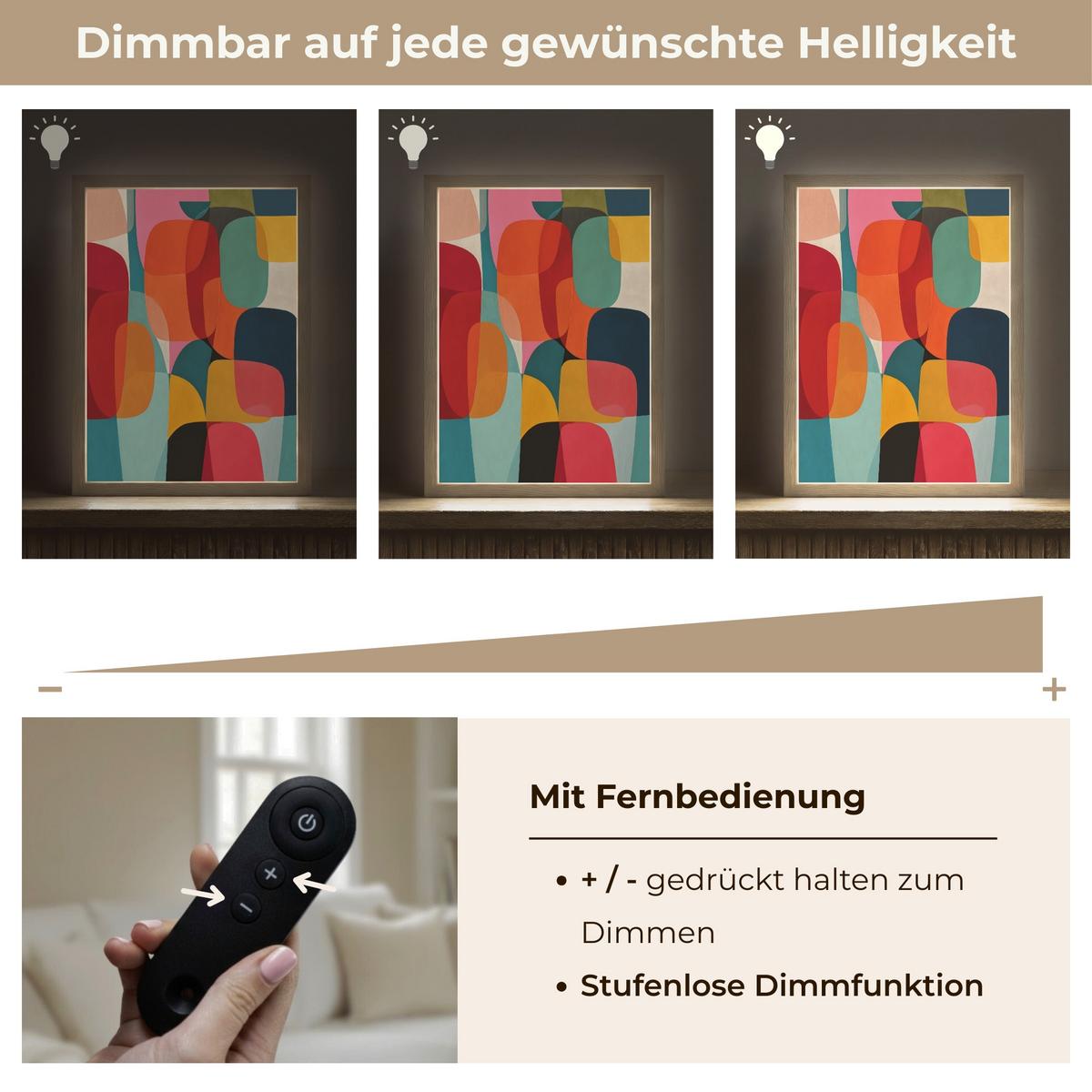 WANDLEUCHTE MIT AKKU Formen - Bunt - Abstrakt - Flugzeuge 30x40 cm - Multicolor, Holzwerkstoff (30/40/8cm) - OnlyWow
