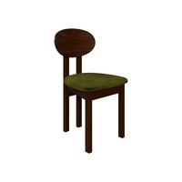 ESSZIMMERSTUHL Divo III - Nussbaumfarben/Grün, Holz/Textil (47/85/48cm) - MIRJAN24