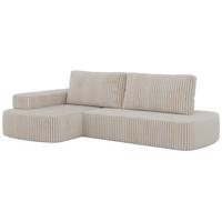 ECKSOFA LIRENA L Cord Beige - Links - Beige, Textil (160/260cm) - MKS