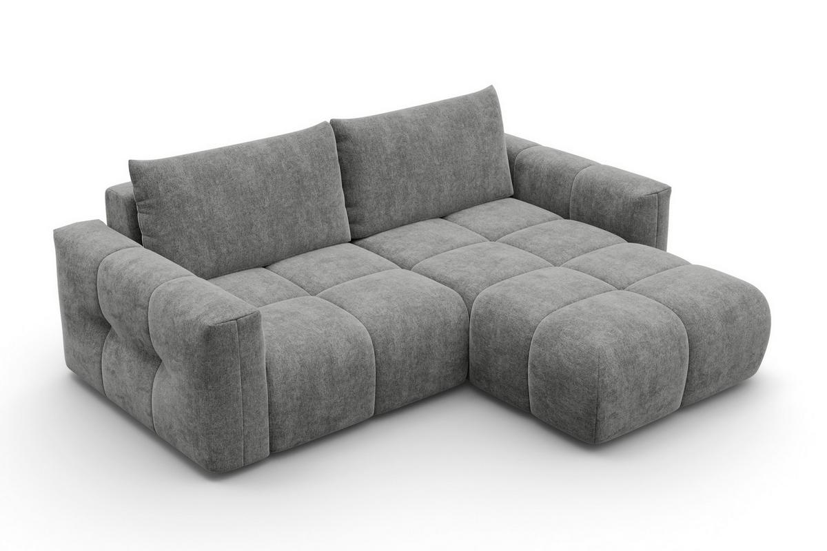 ECKSOFA VERONA 3-Sitzer rechts, Grau - Schwarz/Grau, Holz/Textil (224/173cm) - Courtois Laville