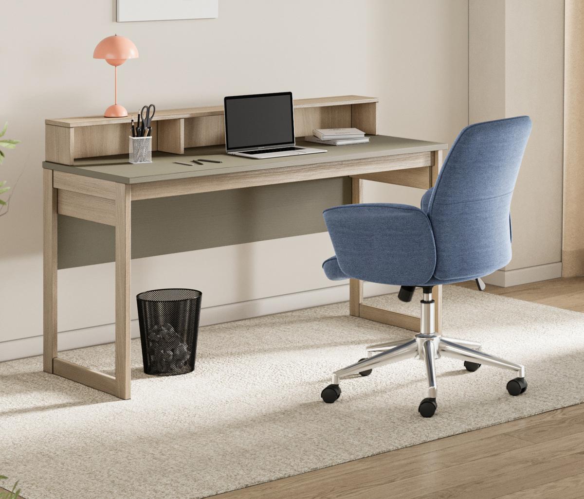 SCHREIBTISCH Salbei grün, Eiche, Laptoptisch skandinavisch 120 cm - Salbeigrün/Eichefarben, Holzwerkstoff (60/120/91cm) - Furn.Design