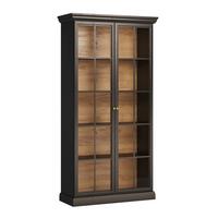 GESCHIRRSCHRANK Toja Anthrazitfarbenes Holz - Braun, Holzwerkstoff (102.4/200/40.7cm) - Petits-meubles