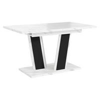 ESSTISCH Muss 160 - Schwarz/Weiß, Holzwerkstoff (80/120/75cm) - MIRJAN24