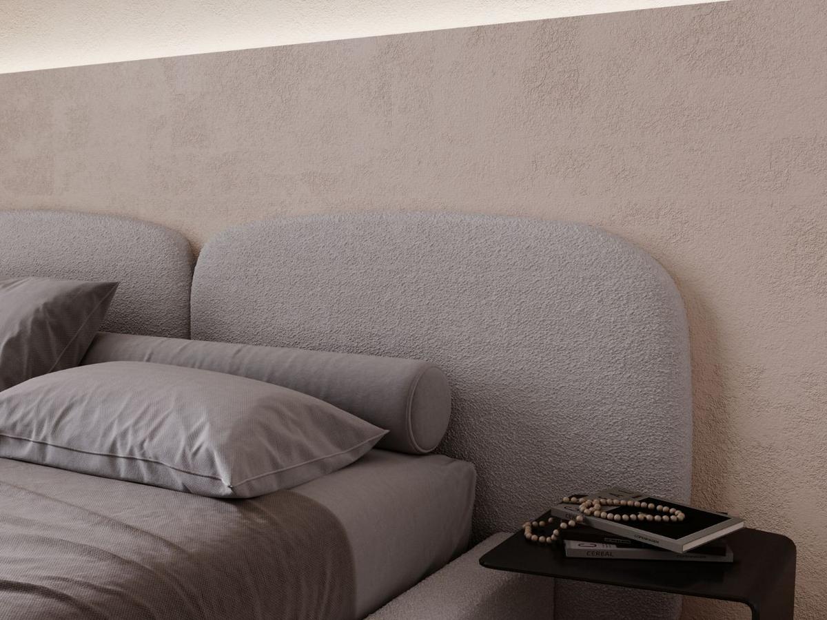 POLSTERBETT Palermo 140x200 Hellgrau - Hellgrau, Textil (140/200cm) - Graingold
