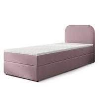 BOXBETT CERIA 80x200 cm mit Matratze und Topper - Rosa - Rosa, Holz/Textil (80/200cm) - MASSENO
