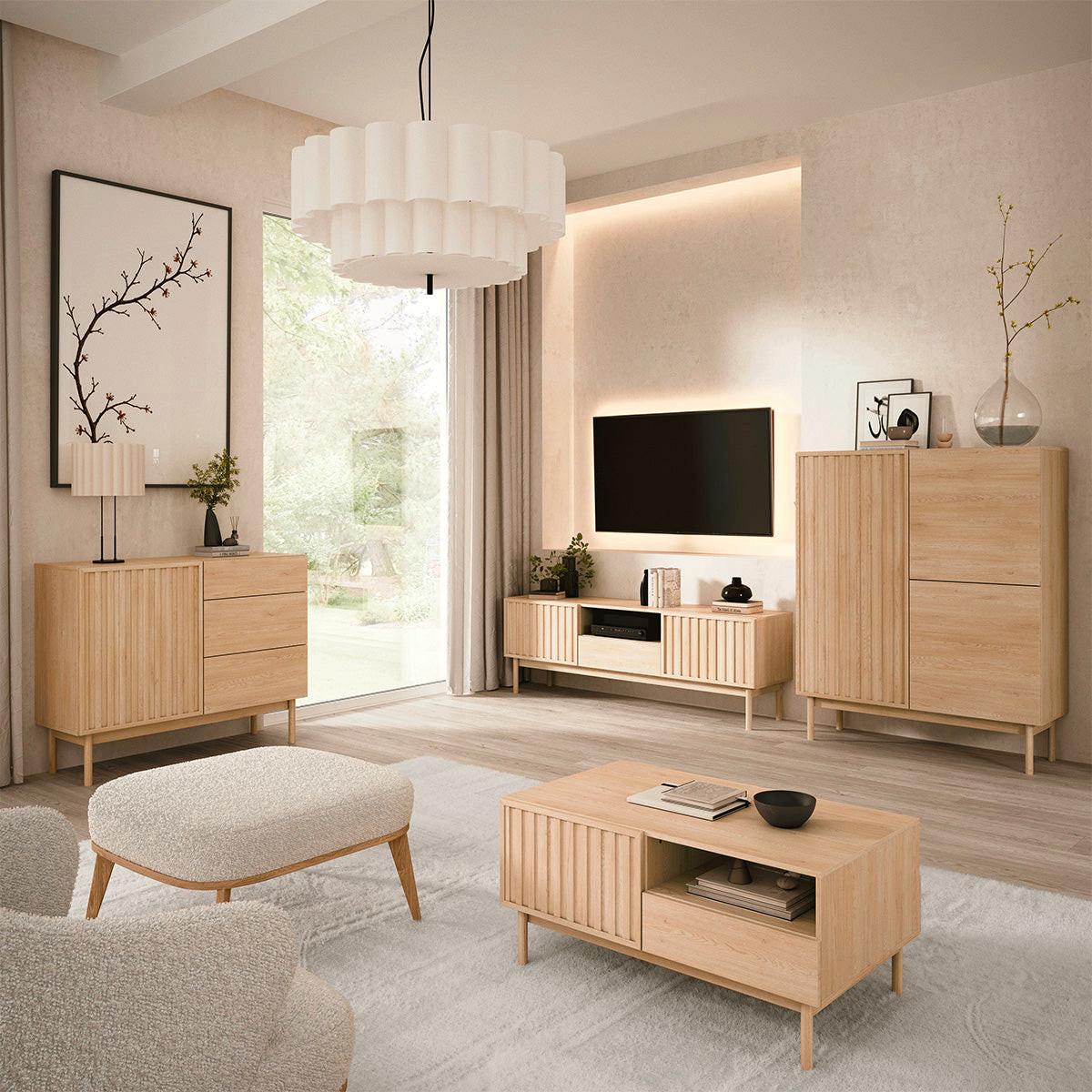 TV-MÖBEL Idor Holz - Braun, Holzwerkstoff (159/53.3/36.8cm) - Petits-meubles