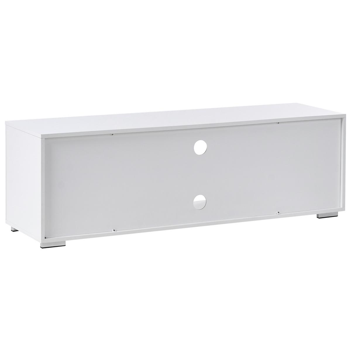 TV-MÖBEL Weiß Chilliwack - Dunkelgrau/Weiß, Holzwerkstoff (140/42/40cm) - Beliani