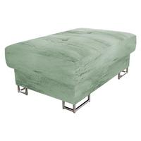 POLSTERHOCKER Cotere - Silberfarben/Mintgrün, Holz/Metall (104/42/67cm) - MIRJAN24