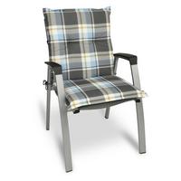 NIEDERLEHNERAUFLAGE Sunny BK 100/50/6cm Blau-Kariert - Blau, Textil (50/6/100cm) - Beautissu 