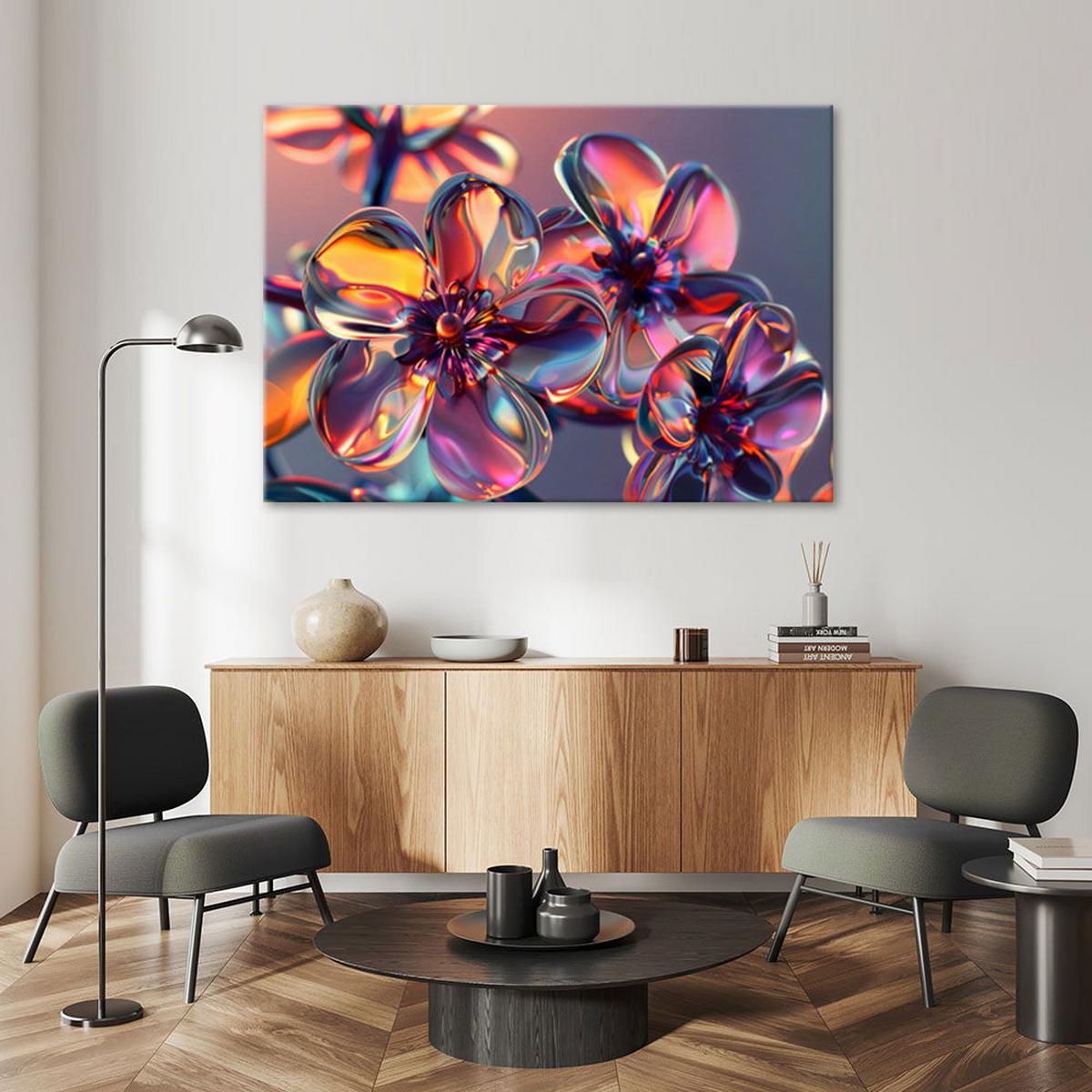 KUNSTDRUCK Bunt 60/40 cm - Multicolor, Textil (60/40cm) - KUNSTLOFT