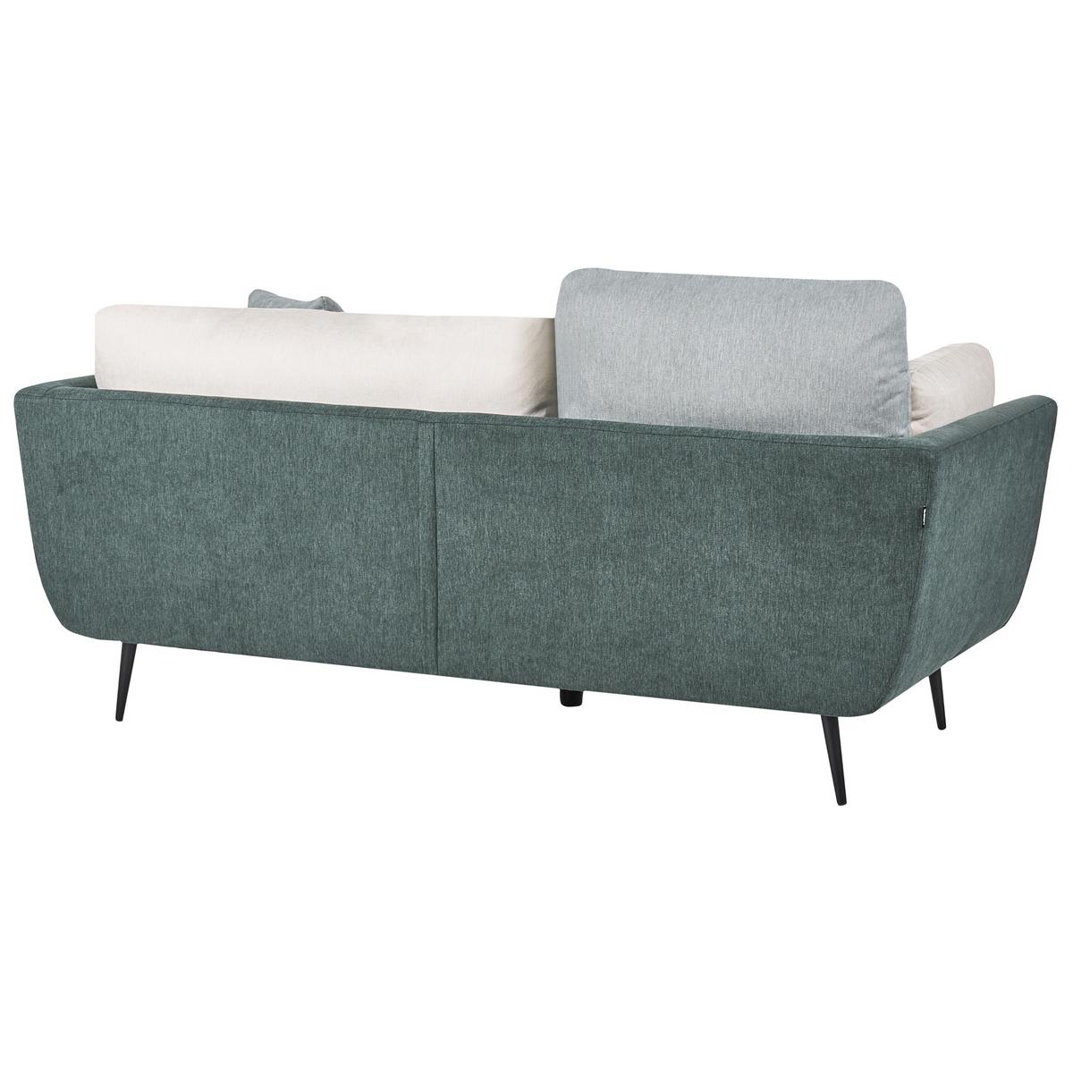 SOFA-SET 4-Sitzer Stoff Grün Bolga - Weiß/Grün, Textil (185/89/83cm) - Beliani