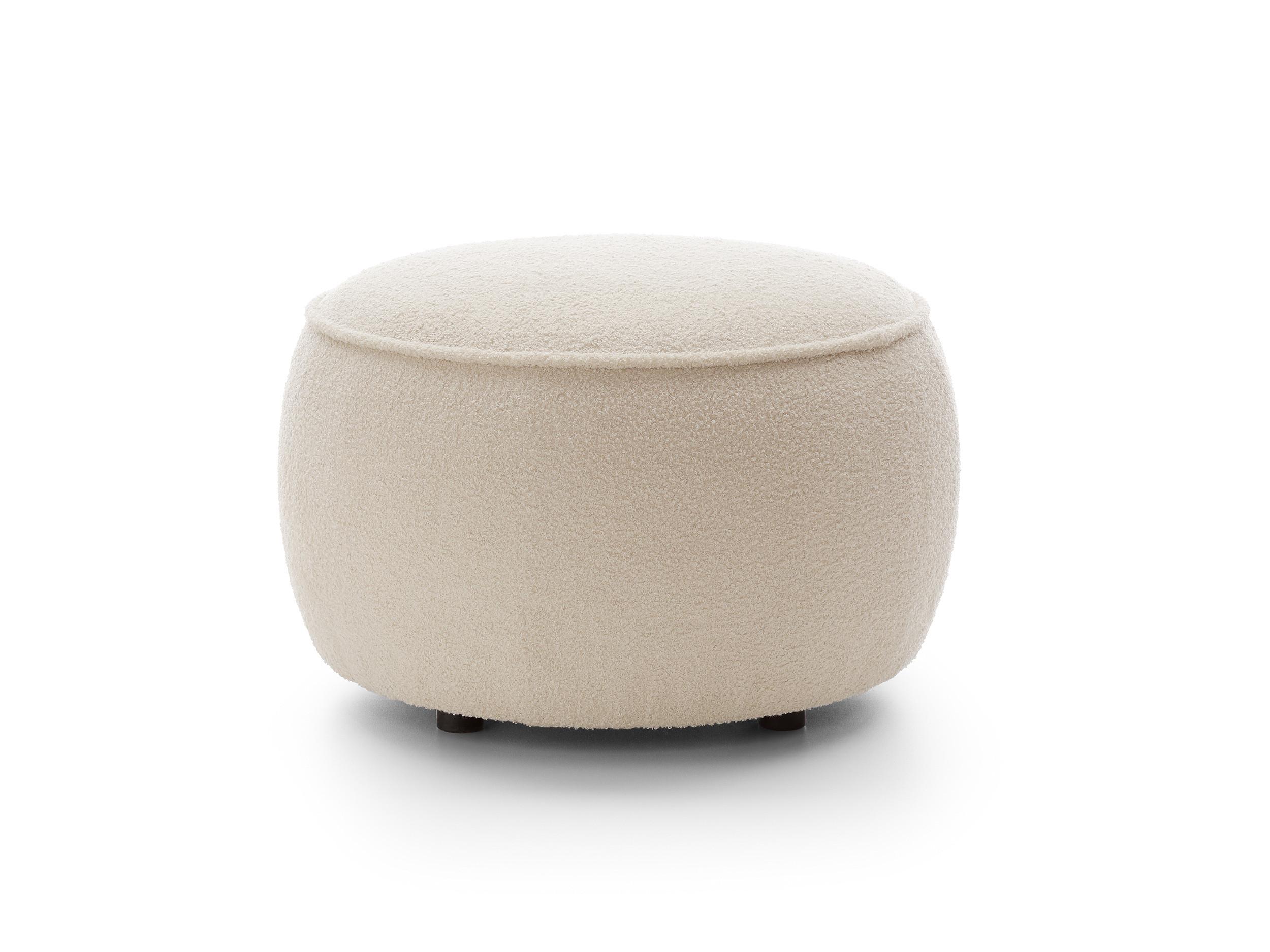 MASSENO Sitzhocker KIRA, Modern Polsterhocker, Fußhocker Creme - Creme, Holzwerkstoff/Kunststoff (65/43/65cm) - MASSENO