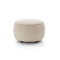 MASSENO Sitzhocker KIRA, Modern Polsterhocker, Fußhocker Creme - Creme, Holzwerkstoff/Kunststoff (65/43/65cm) - MASSENO