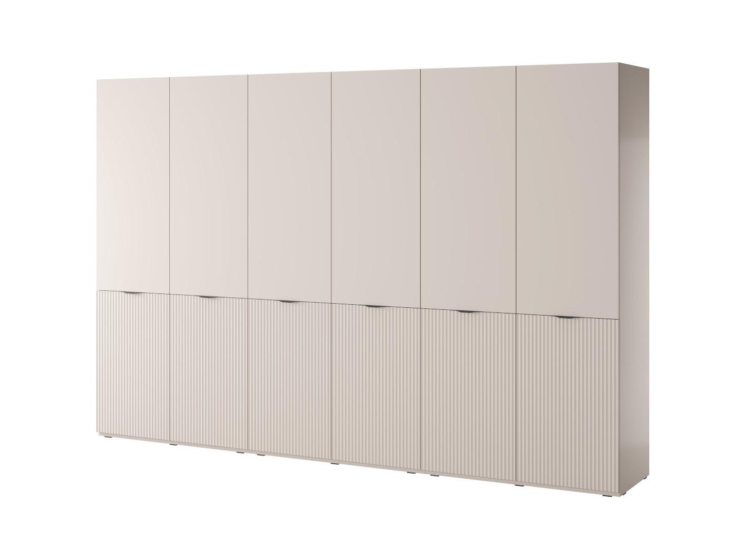 DREHTÜRENSCHRANK ATELIO 303/200/51 cm Modern Kleiderschrank 6-türig Kaschmir - Kaschmir, Holzwerkstoff (303/200/51cm) - MASSENO