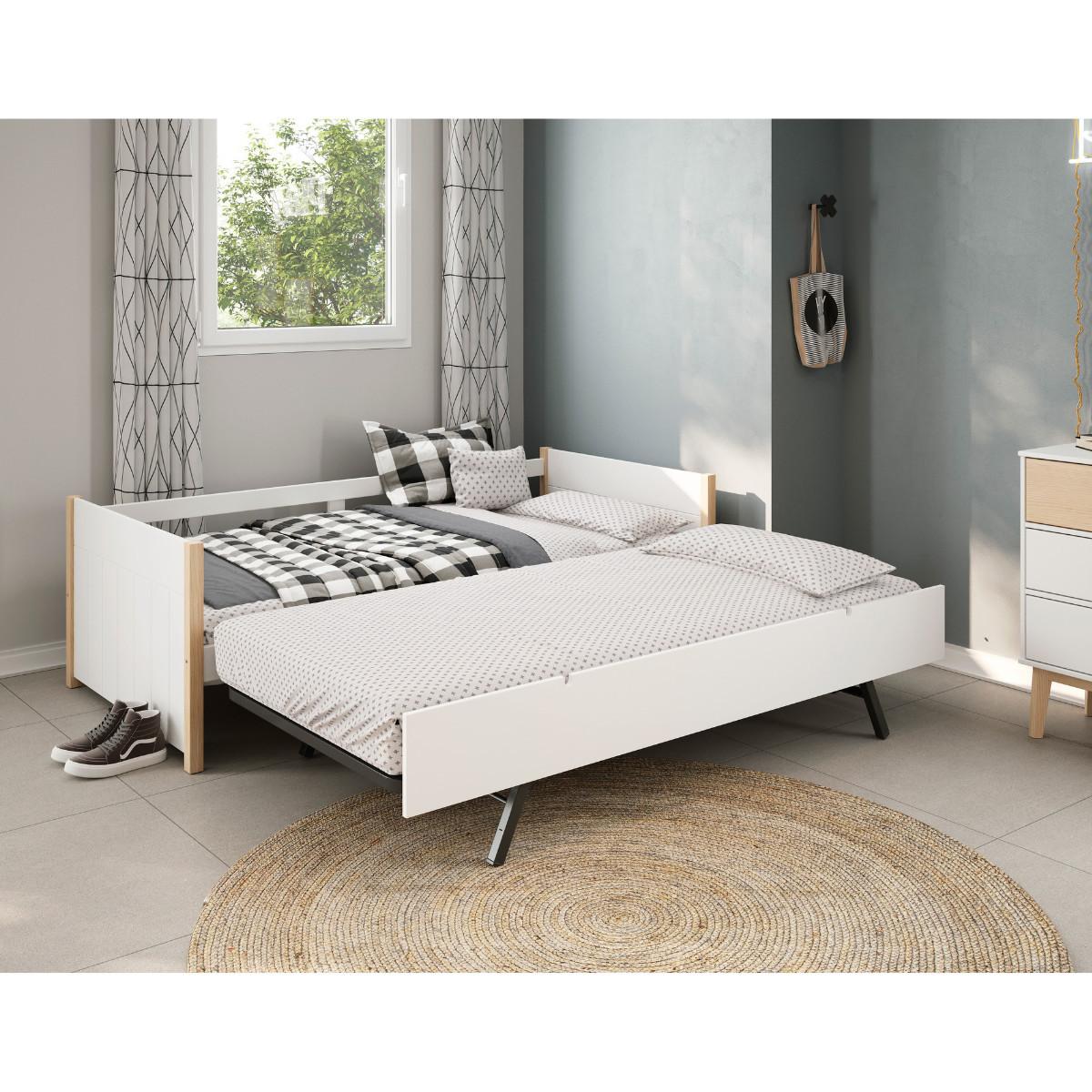 KINDERBETT Kiara Grau 200/98.5/62 cm - Grau, Holz (90/190cm) - Calicosy