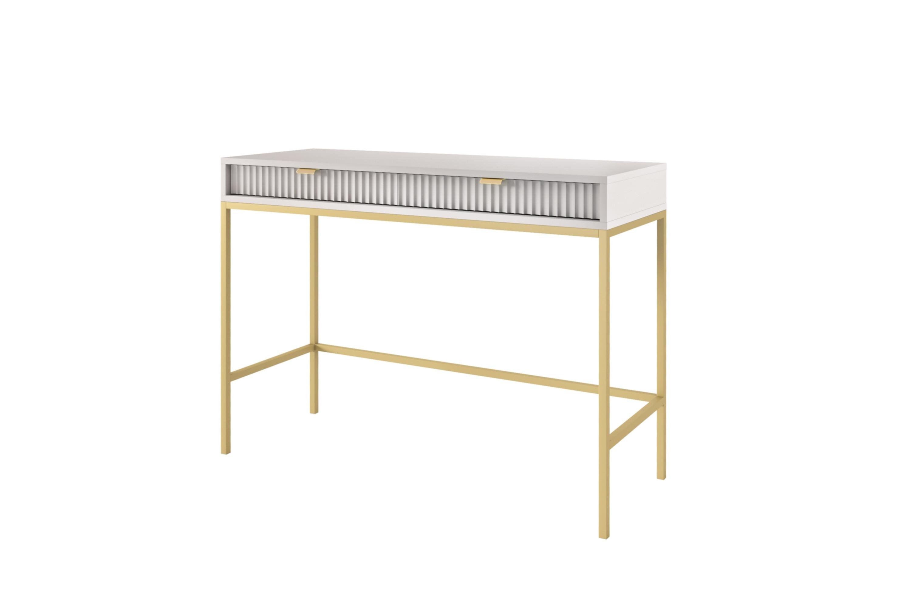 KONSOLENTISCH STELLARE 104/78/50 cm mit Schubladen, Grau - Grau, Holzwerkstoff (50/104/78cm) - MASSENO