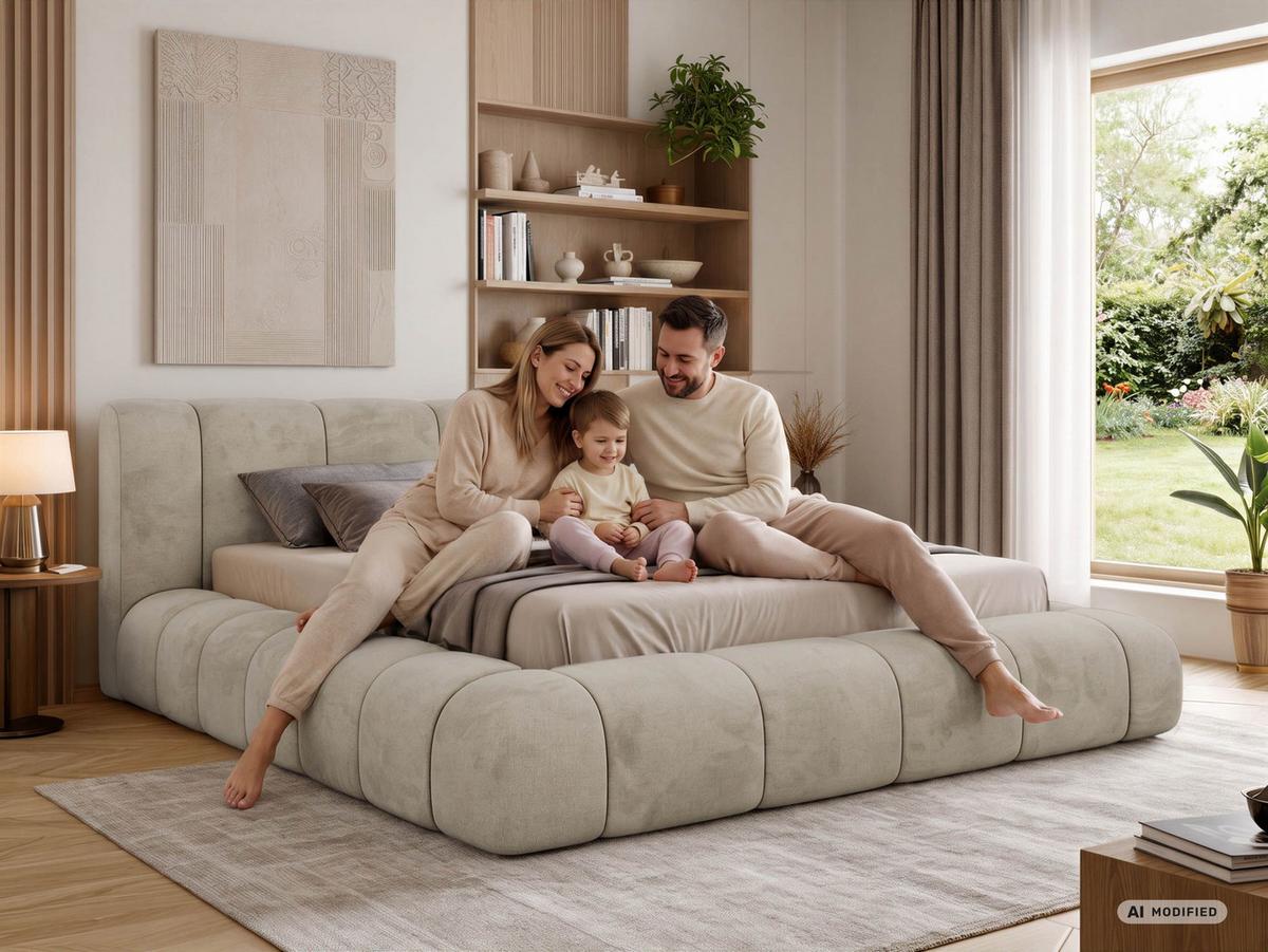 POLSTERBETT NUBEA CLASSIC 160/200 - Dunkelgrau Velvet - ohne Matratze - Dunkelgrau, Textil (160/200cm) - MKS