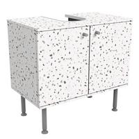 WASCHBECKENUNTERSCHRANK Detailliertes Terrazzo Muster Pompeji 60/55/35 cm - Grau, Holzwerkstoff (60/55/35cm) - Bilderwelten