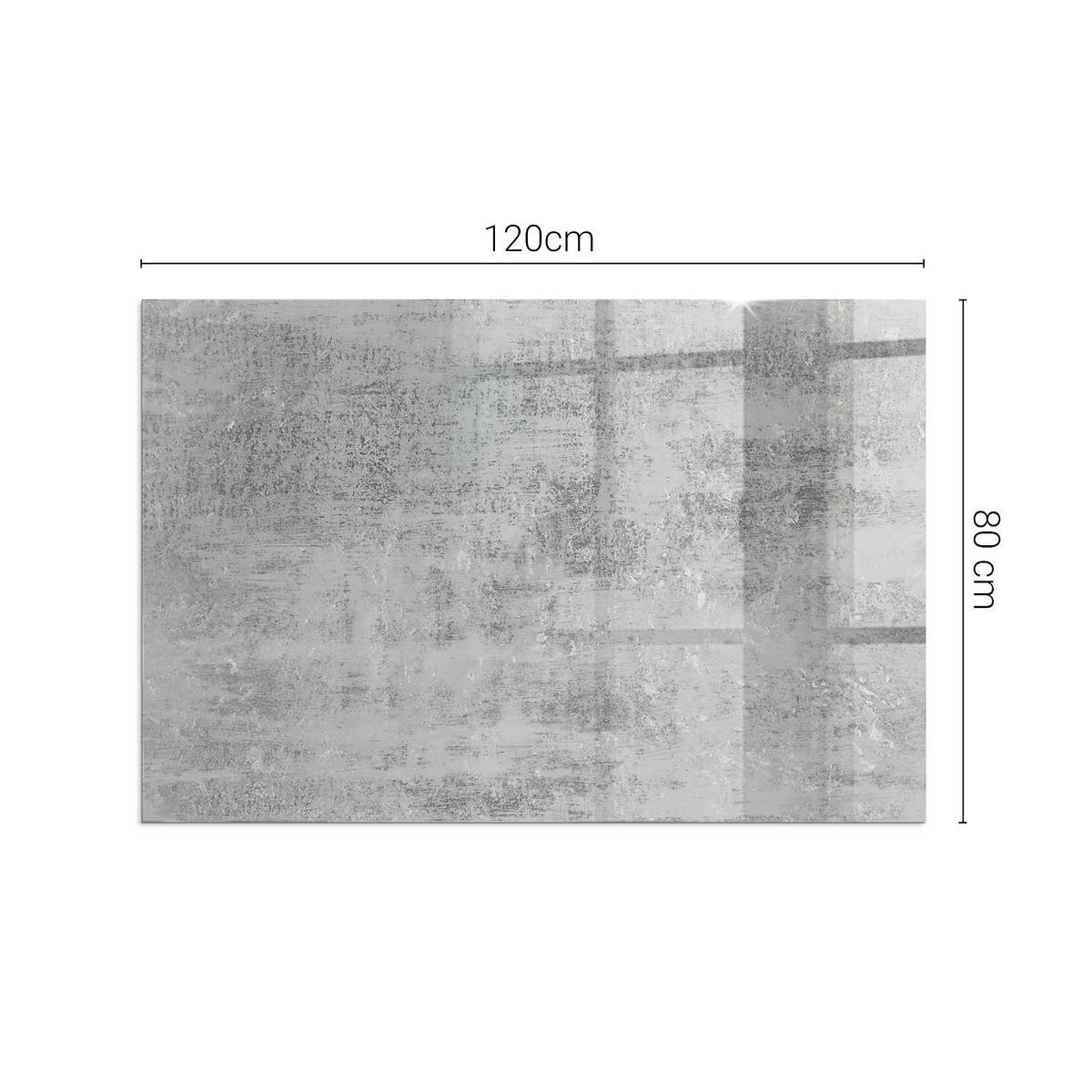 GLASPLATTE für Kamin 120x80 cm - Grau, Glas (120/80/0.4cm) - TULUP
