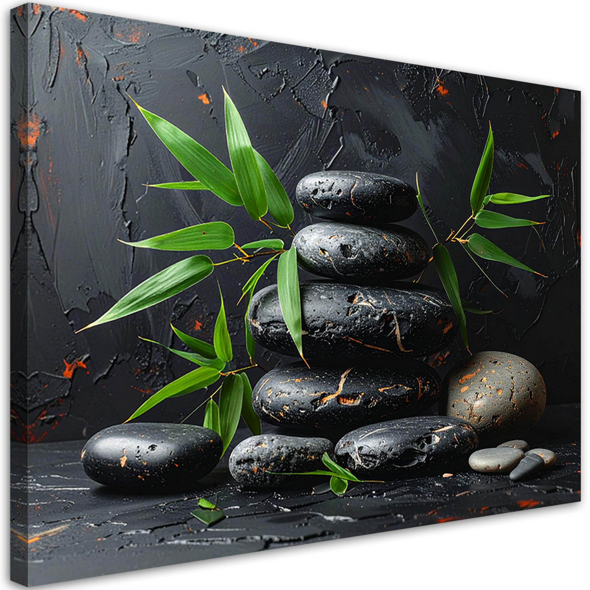 LEINWANDBILD Zen und Orientalisch 45x30cm - Schwarz, Textil (45/30cm) - Feeby
