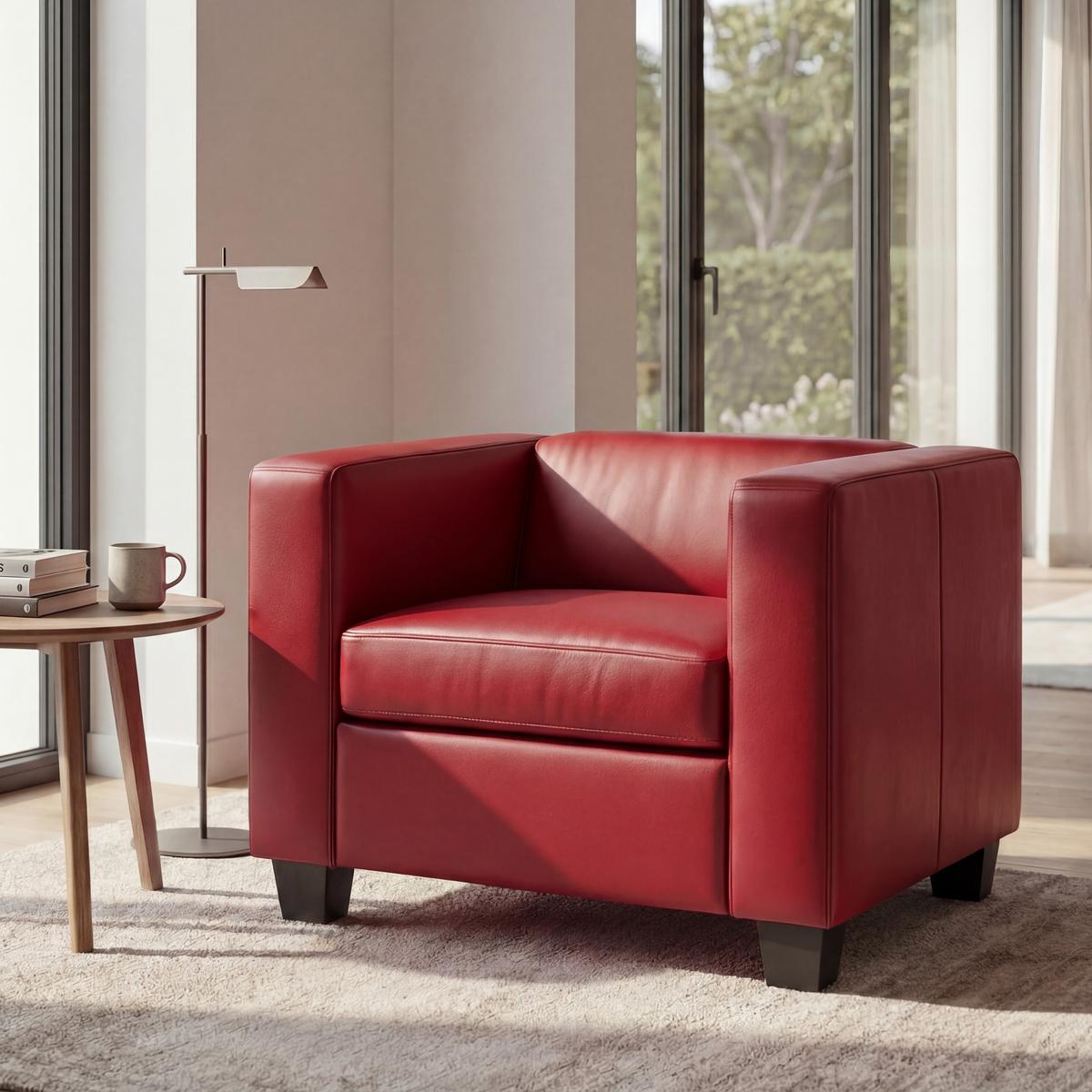 SESSEL LOUNGESESSEL Rot - Rot, Leder (86/70/75cm) - MCW