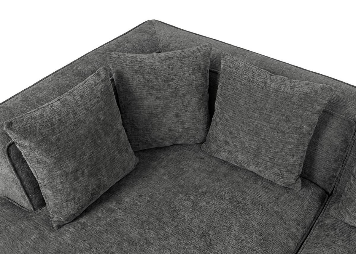 SOFA-GARNITUR Dunkelgrau - Dunkelgrau, Textil (310/60/150cm) - MCW