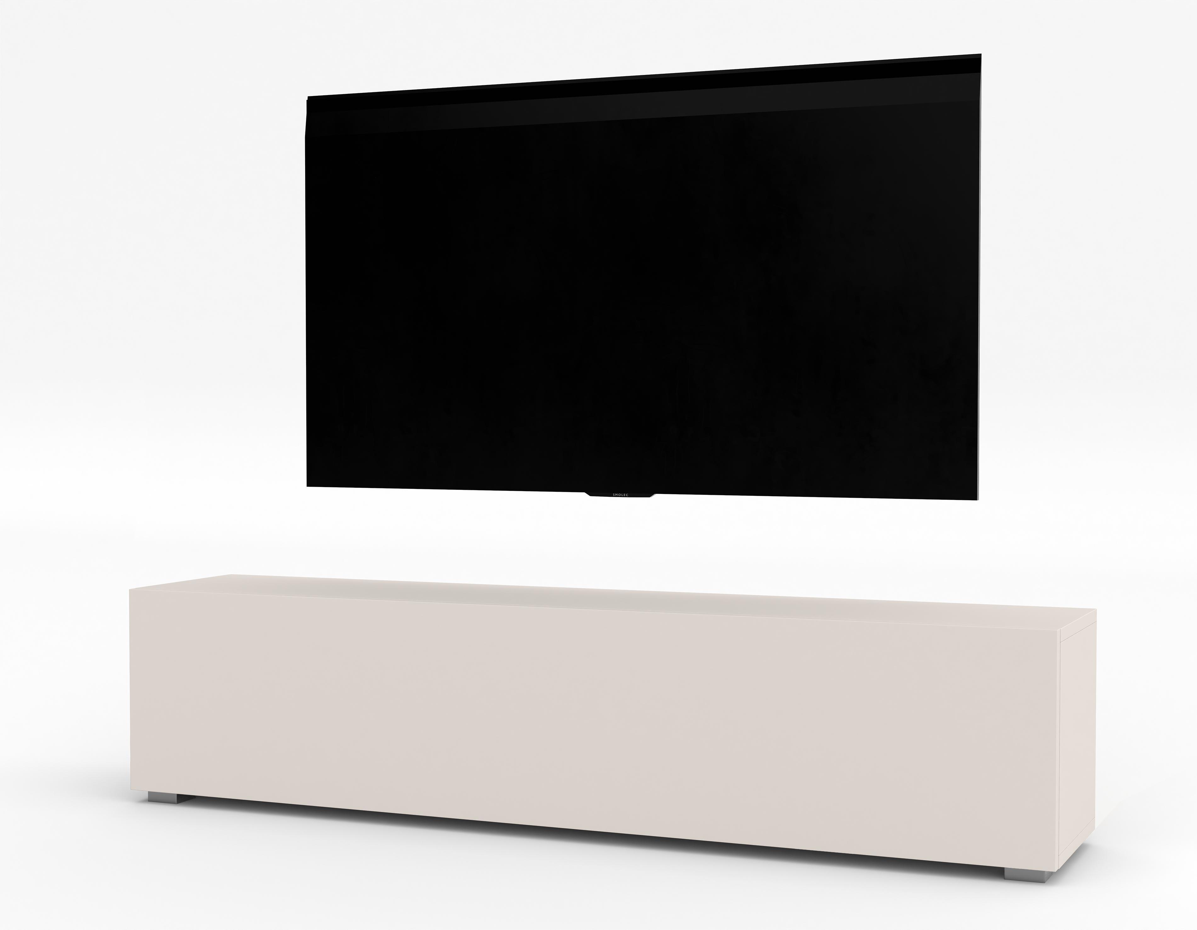 LOWBOARD ZIVOLLI 160 Beige 160/36,5/32 cm – Hängend und Stehend - Beige, Holzwerkstoff/Kunststoff (160/36.5/32cm) - AX Living
