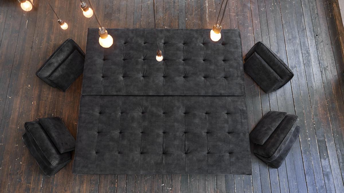ECKSOFA WIOLO Anthrazit Velvet - Anthrazit/Silberfarben, Textil/Metall (350/240cm) - KAWOLA