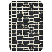 BADEMATTE Modern - Bio - Schwarz Rutschfest 60x90 cm - Anthrazit, Textil (60/90cm) - OnlyWow