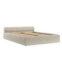 POLSTERBETT Solvo mit Stauraum 140/200 cm Hellbeige im Blur Stoff - Beige/Schwarz, Holz/Holzwerkstoff (140/200cm) - AltaBeds