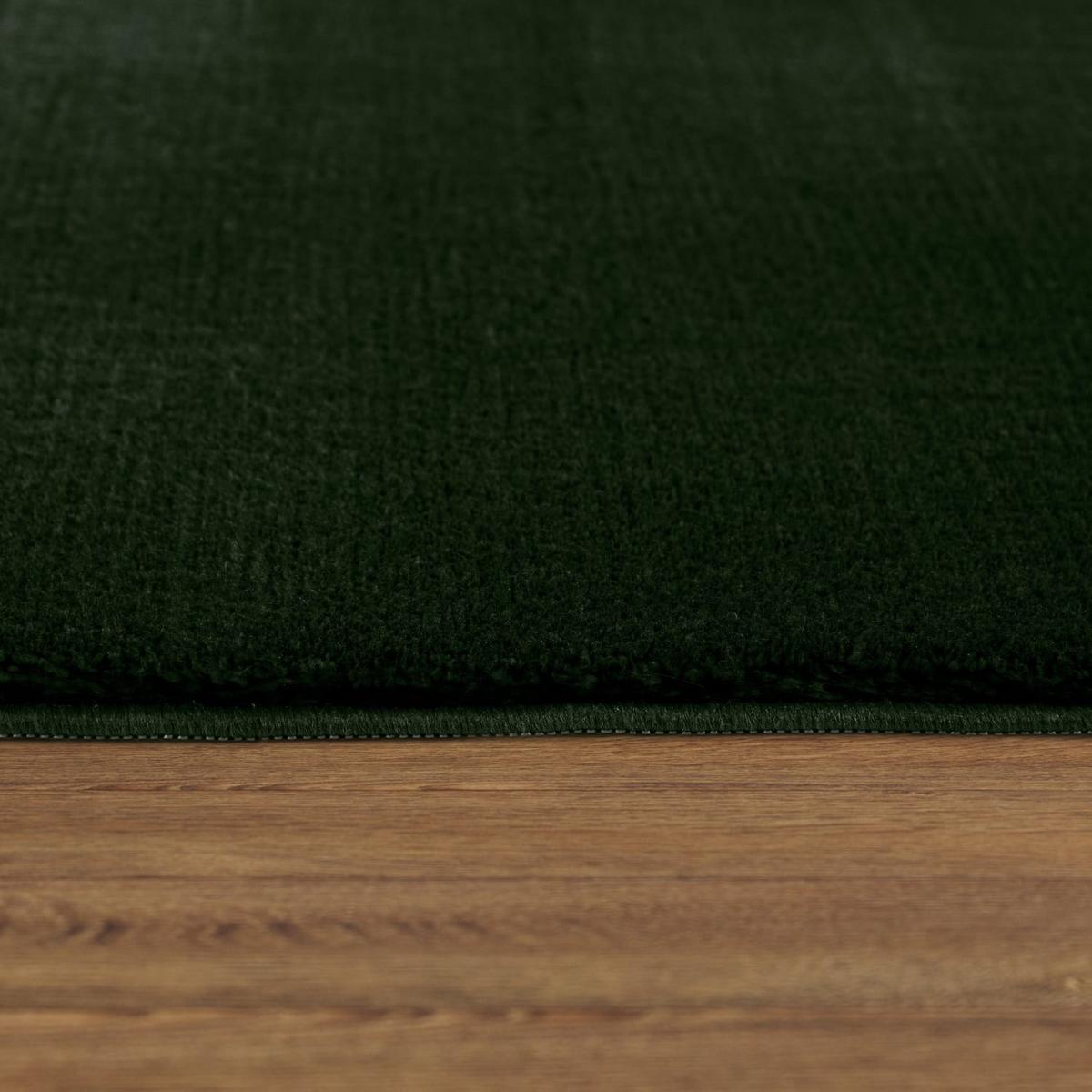 KURZFLORTEPPICH, einfarbig, Grün, Ø 160 cm - Grün, Textil (160/160cm) - KADIMA DESIGN