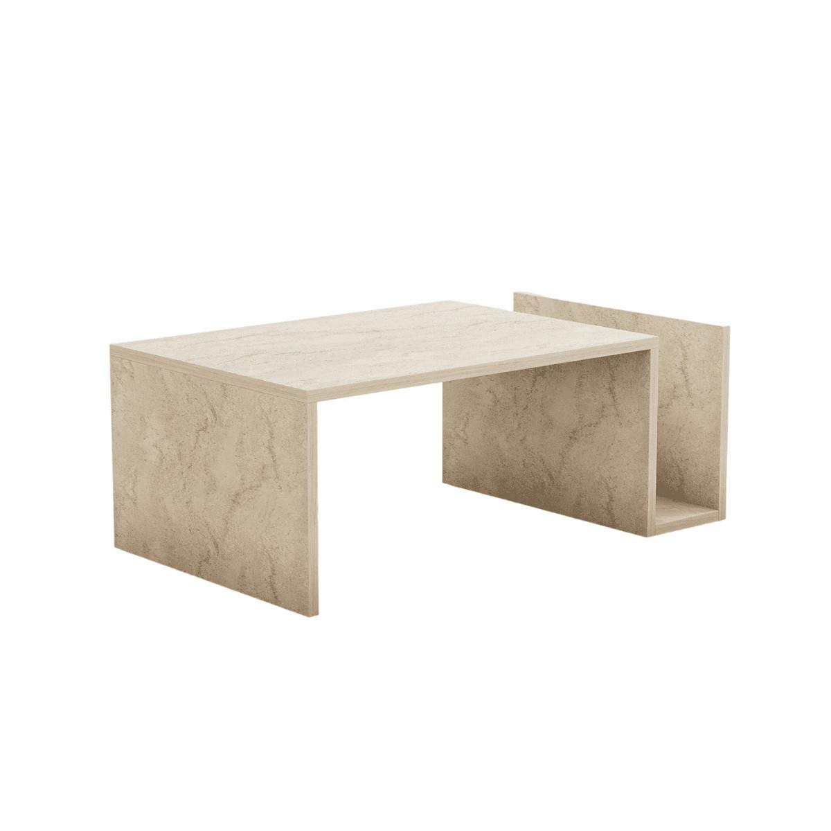 COUCHTISCH - memo 86,8/50/32,4 cm - Beige, Holzwerkstoff (76/76/5cm) - Calicosy