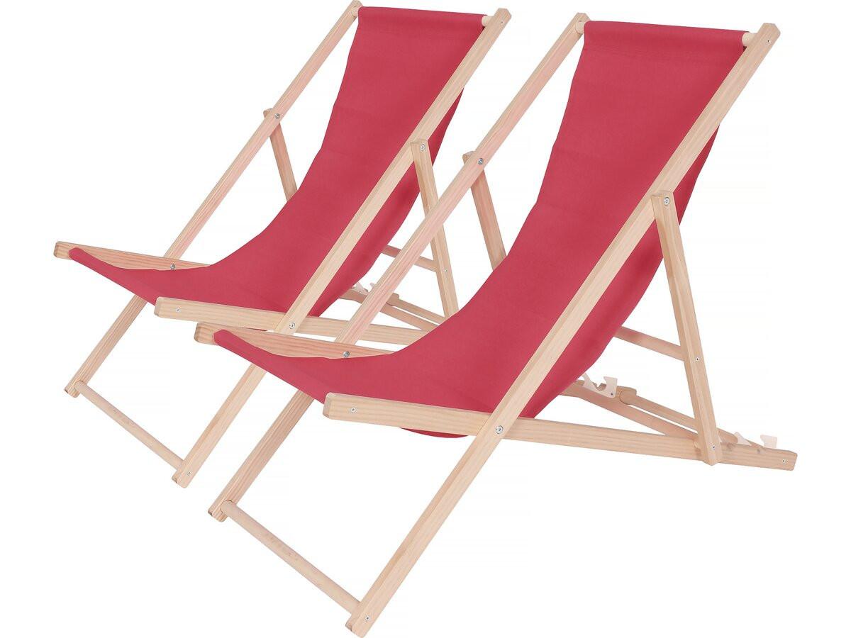 SONNENLIEGE chilienne Rot/Gelb - Rot, Metall (56/81/107cm) - Habitat Garten