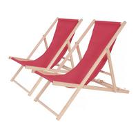 SONNENLIEGE chilienne Rot/Gelb - Rot, Metall (56/81/107cm) - Habitat Garten