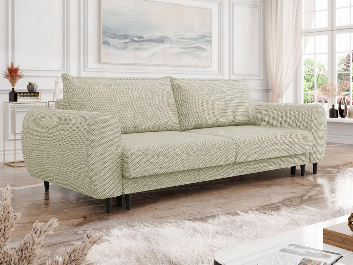 SCHLAFSOFA Sonia - Schwarz/Naturfarben, Holz/Textil (251/76/95cm) - MIRJAN24